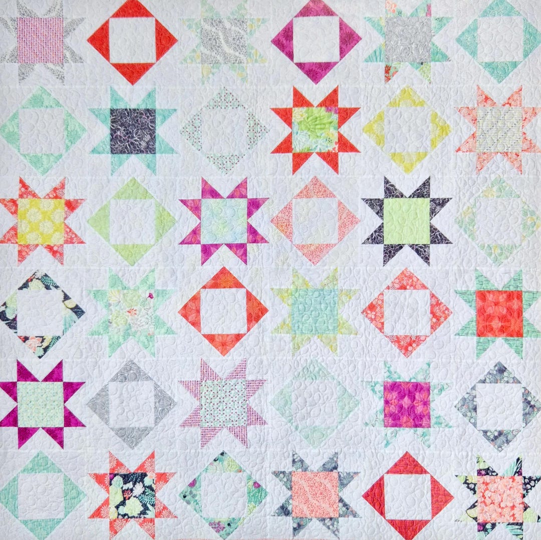 Digital Download Star Fall PDF Quilt Pattern, Fat Eighth Bundle - Etsy
