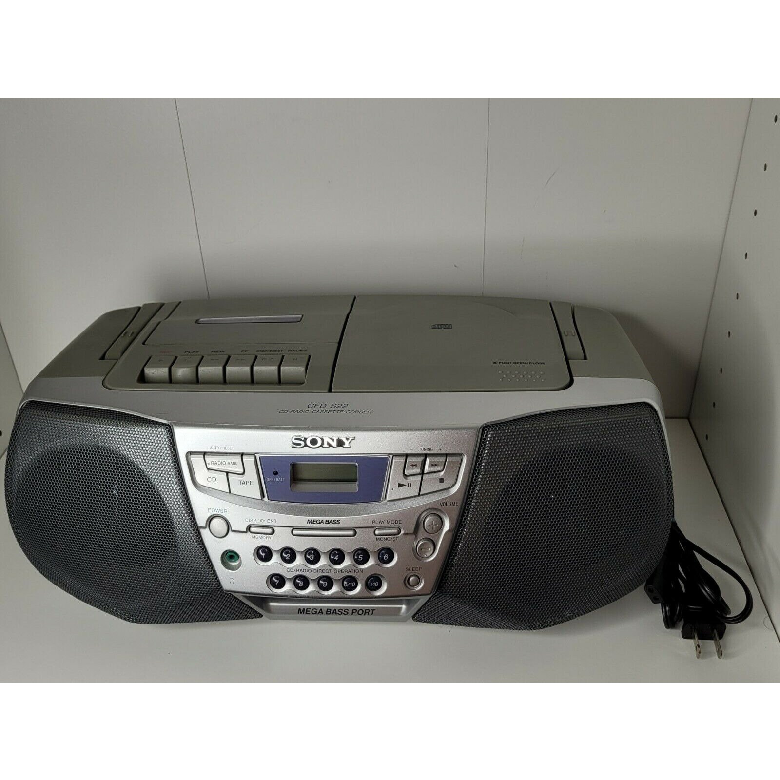 Sony Cfd-s22 Mega Bass CD Player AM FM 