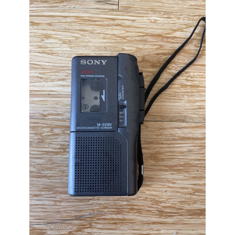Sony M529V Microcassettecorder Black Handheld VOR Voice Cassette Tape