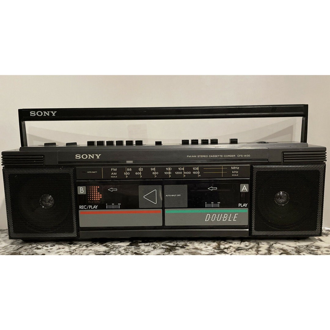 Sony CFS-W30 Dual Cassette Recorder AM-FM Stereo Radio Boombox image
