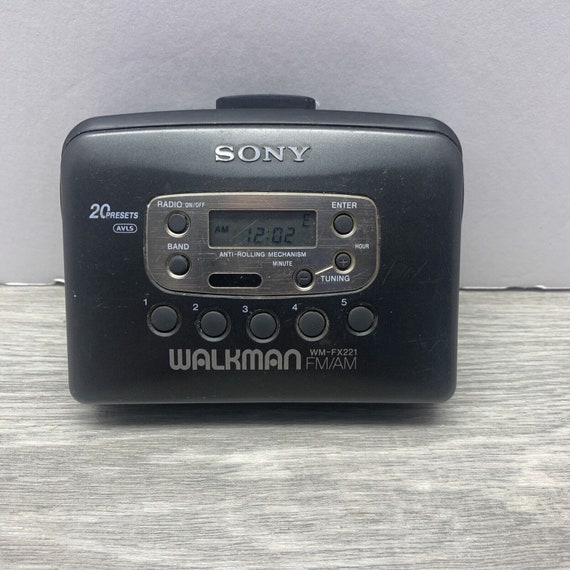 Vintage Sony Walkman WM- FX221 AM/FM Radio Cassette Player (tested Works)