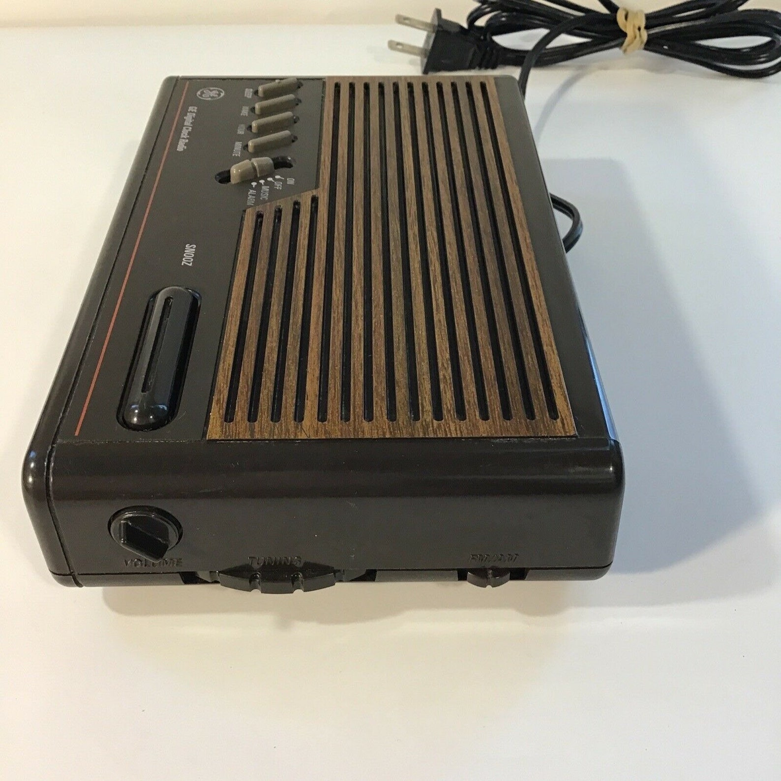 GE Digital Clock Radio Model 74612B Red Display AM/FM Black Etsy