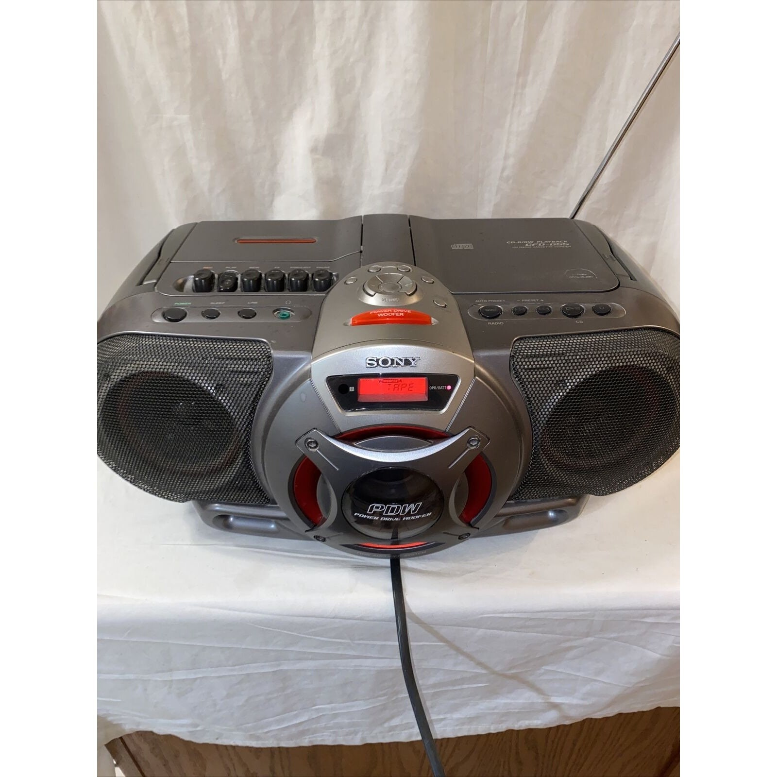 Sony Cfd-s22 Mega Bass CD Player AM FM Radio Cassette Boombox -  Norway