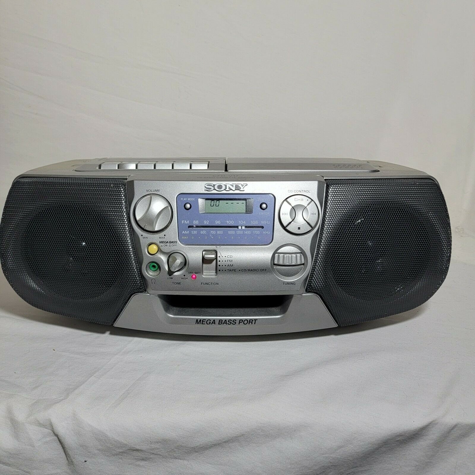 Sony CFD V Am Fm Radio CD Cassette Recorder Boombox Mega Etsy