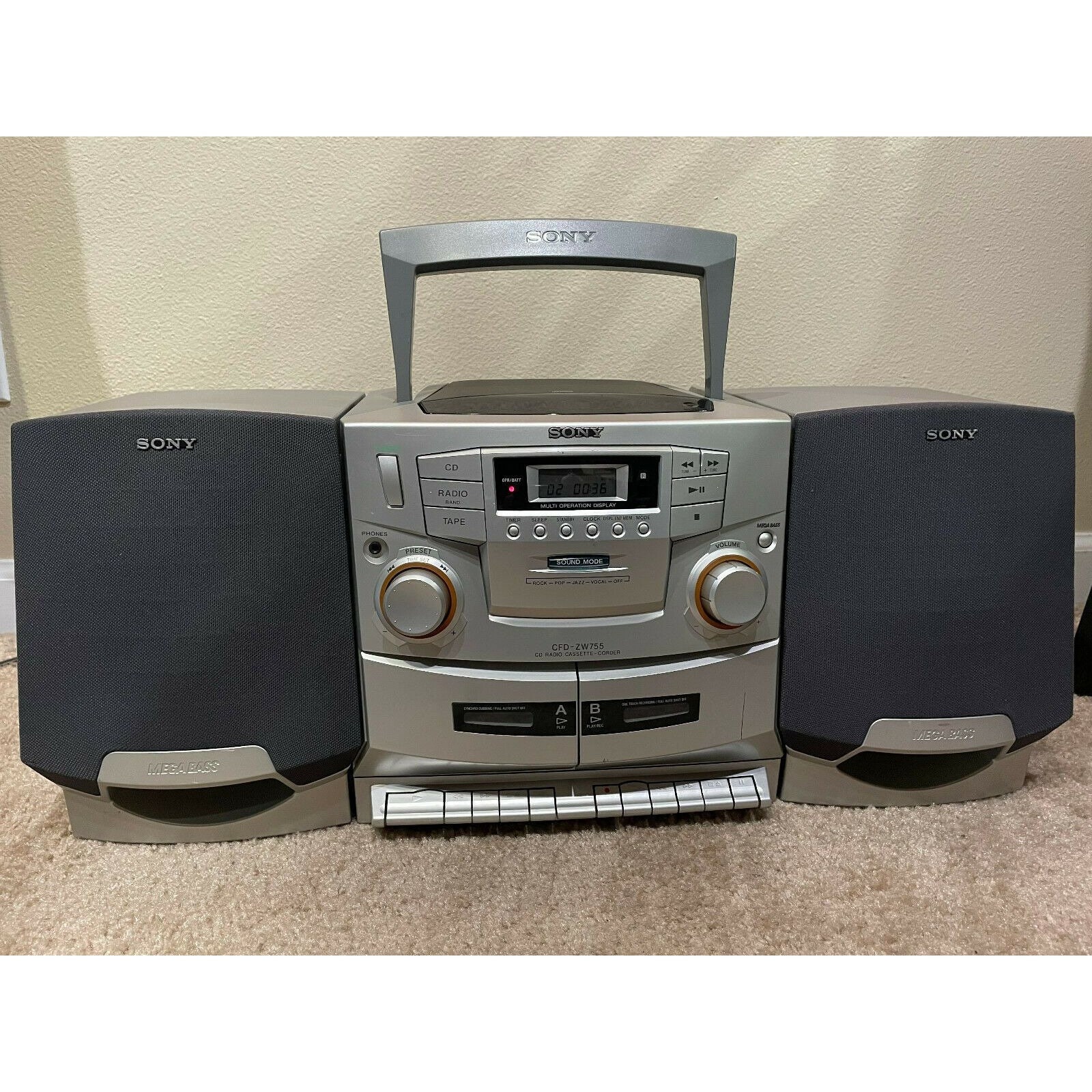 Sony Cfd-zw755 Stereo System Boombox Cd/dual Cassette/ AM/FM - Etsy  Australia