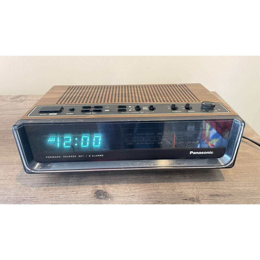 Panasonic RC95 Vintage Clock Radio Tested Working Dual Alarm Time Date