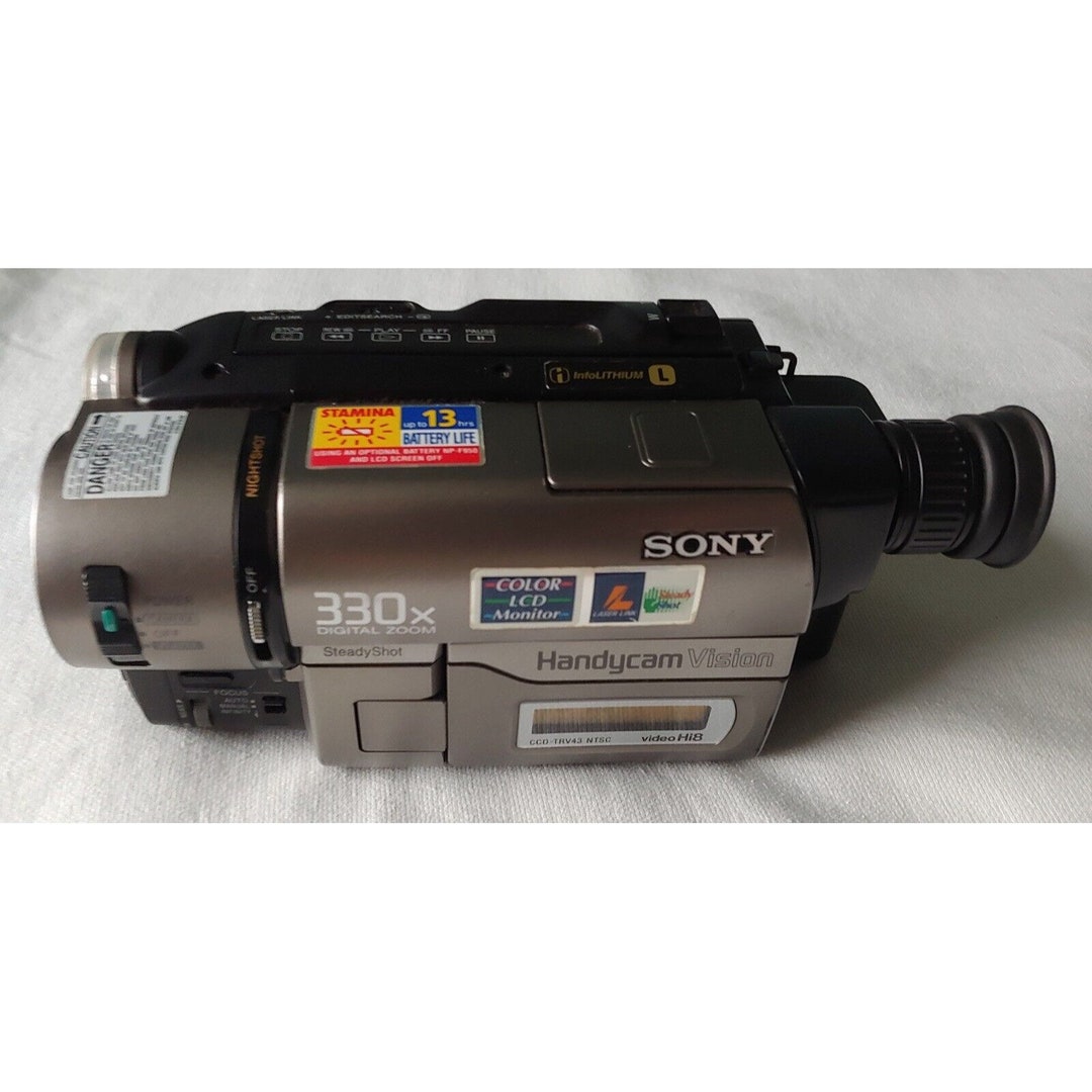 Sony Handycam Night Shot Vision CCDTRV43 Hi8 330X Camcorder Etsy