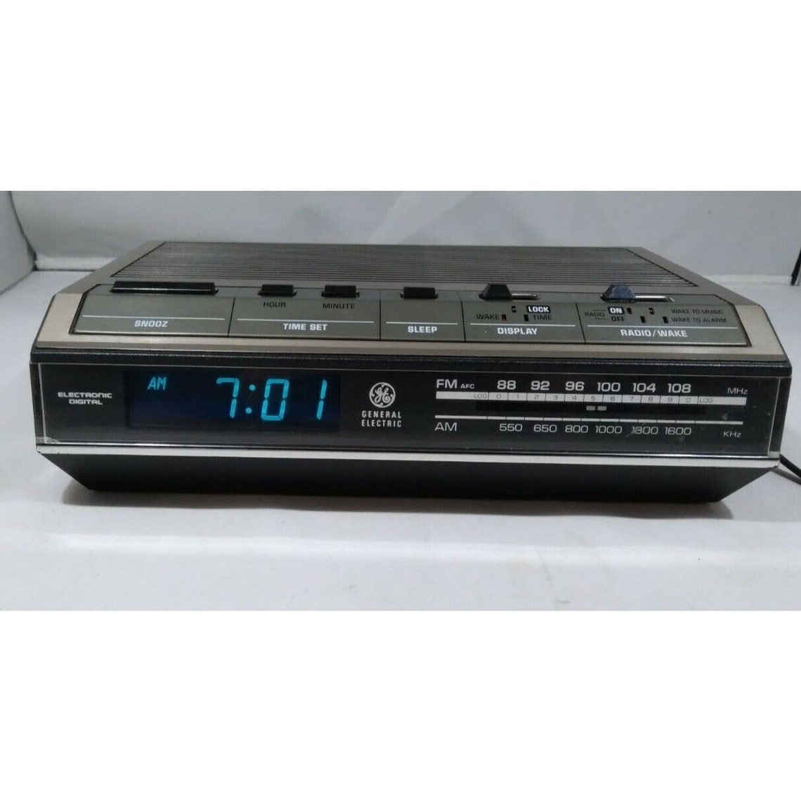 GE Fm/am Electronic Digital Clock Radio Alarm 74642F Etsy