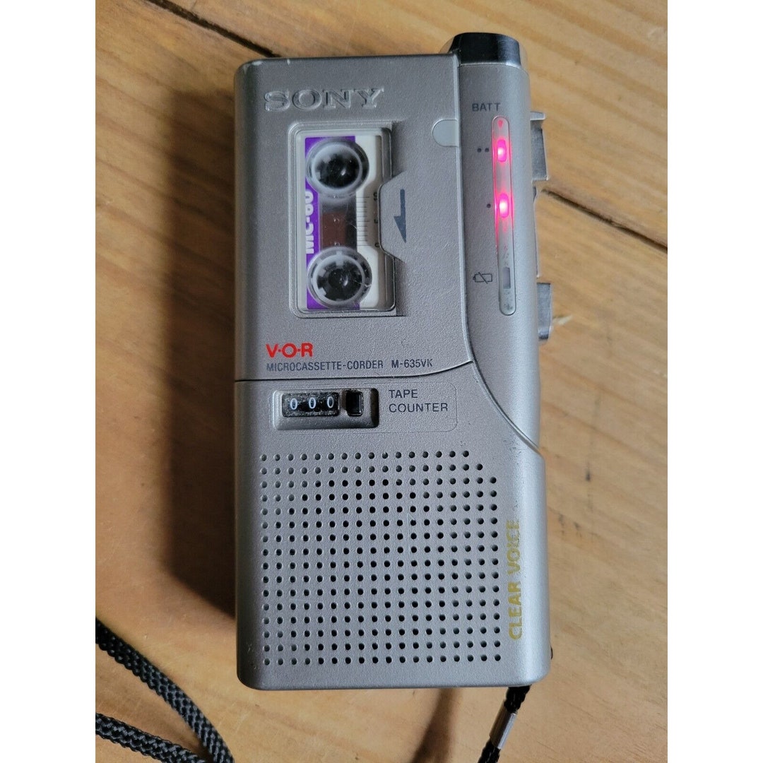 VINTAGE Sony M635VK Clear Voice Plus VOR Microcassettecorder Recorder