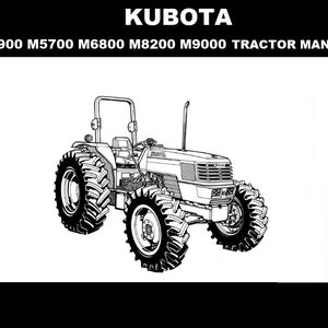 KUBOTA M4900 M5700 M6800 M8200 M9000 Tractor Manual - 35pgs for M 4900 5700 6800 8200 9000 Tractors Operations Tuning and Maintenance