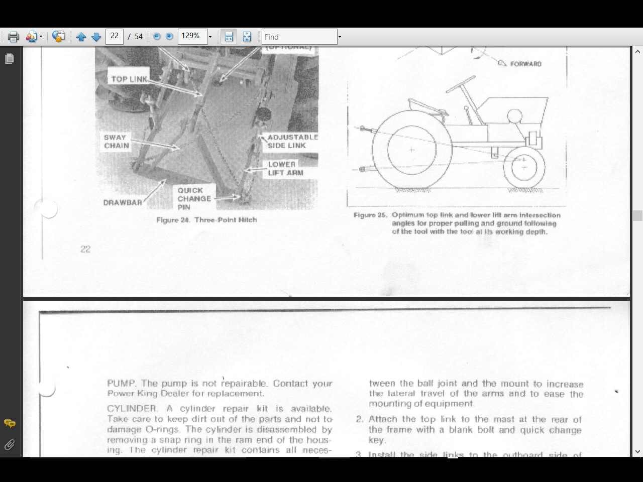 Economy Power King Tractor Operator Owner's Manual 2418 2414 1618 1612  98-7104