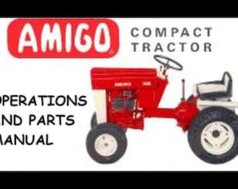 AMIGO TRACTOR Operations Parts Manual -220pgs with Garden Tractor Maintenance Service and Repair Info
