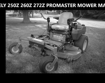 GRAVELY 250Z 260Z 272Z Mower Operations Manual -45pgs for 250 260 272 Z  Zero Turn Tractor Maintenance Repair