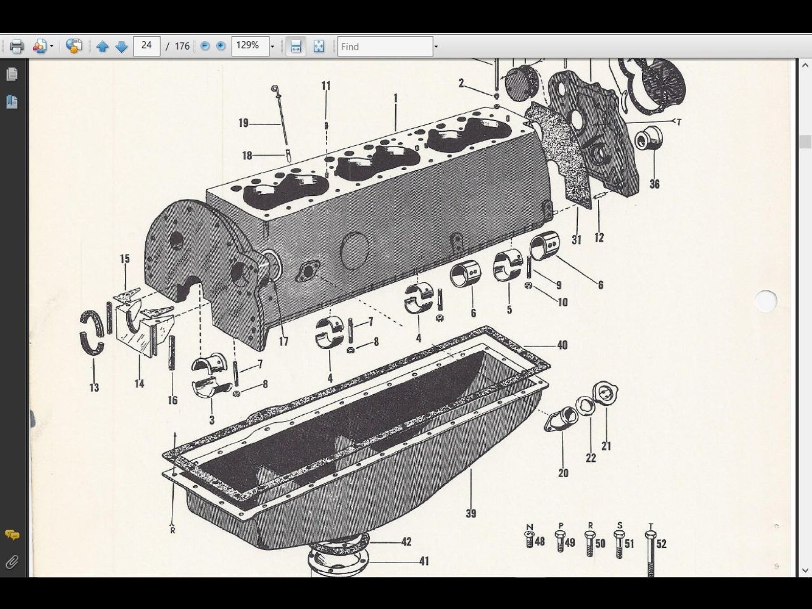 MASSEY FERGUSON MF135 Parts Manual 160pg With MF 135 Tractor Part Lists