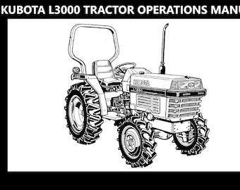 KUBOTA L3000 BRUKSANVISNING - 70 sidor för underhåll och inställning av L-3000 dieseltraktor samt som hjälp vid service och reparation.