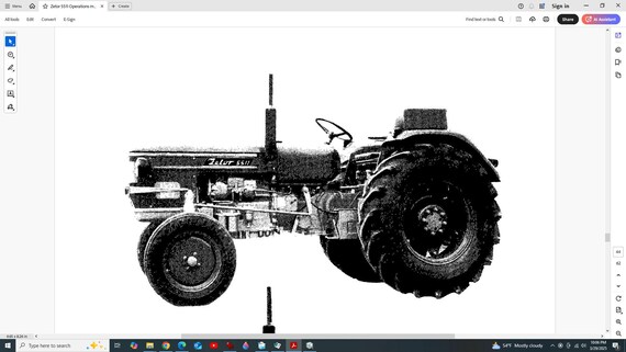 ZETOR 5511 OPERATIONS MANUAL -60 Pages for Tractor Maintenance