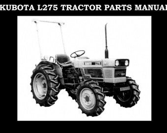 Set manuale parti trattore KUBOTA L275 -260 pagine con diagrammi esplosi dettagliati L 275 L-275 ed elenchi dei codici articolo per riparazioni e assistenza più semplici