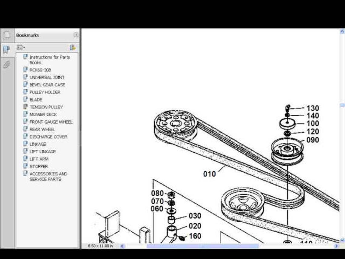 KUBOTA RCK Mower and Parts Manuals 140pgs for RCK6024B RCK60B