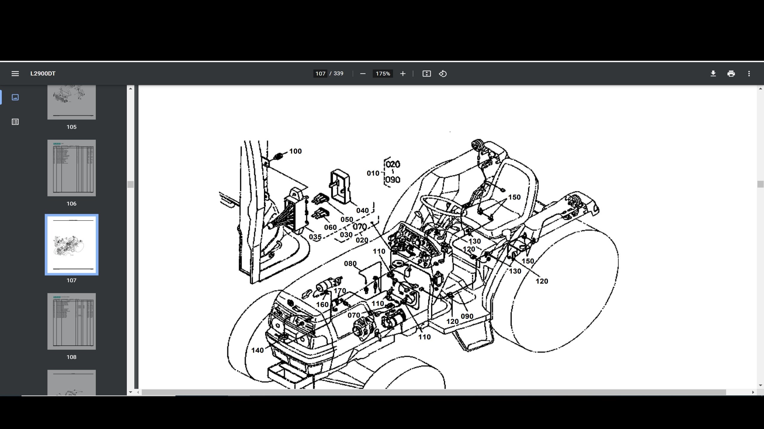 KUBOTA L2900 Tractor Parts Manual Set 475pgs With Detailed Exploded L
