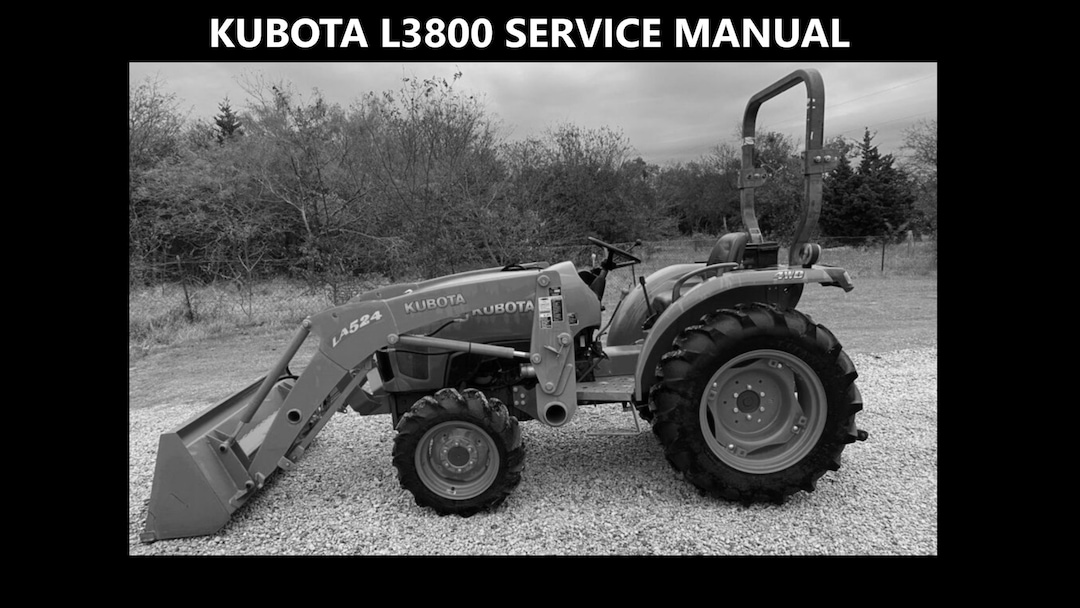 KUBOTA L3800 Tractor Service Manual 320pgs With L3800 L 3800 Set up
