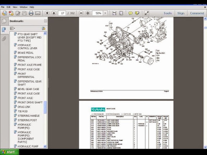 KUBOTA B7800 TRACTOR Operations & Parts Manuals 400 Pgs Also Covers B