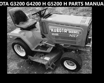 KUBOTA G3200 G4200 G5200 TRAKTOR Teile Handbuch-570pgs für G 3200 G4200H G5200H Traktor mit Explosionszeichnungen in Service und Reparatur unterstützen