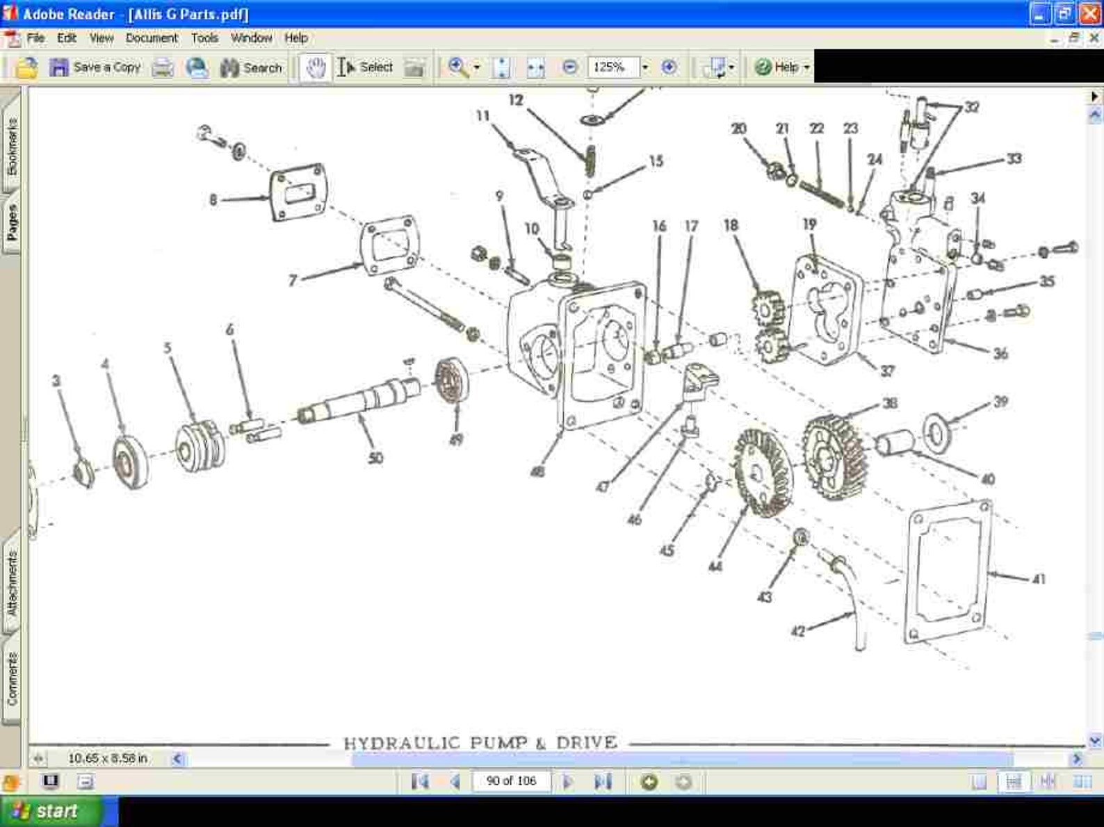 ALLIS Chalmers G TRACTOR Complete Parts Manual With Detailed Exploded