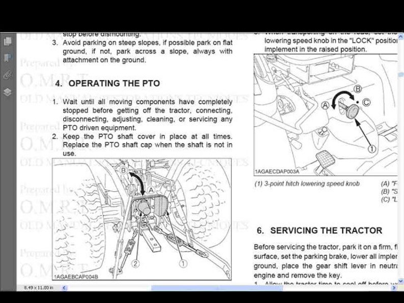 KUBOTA B2320 B2620 B2920 TRACTOR MANUAL 90 Pages for Tractor Operations