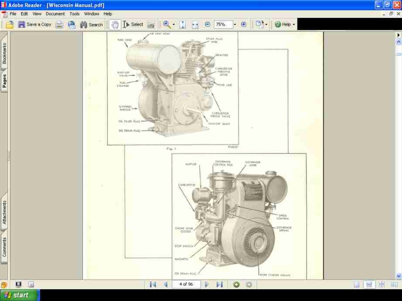 WISCONSIN Adh AE Aeh Aehs 6 Cylinder Engine Manual 95 Pages - Etsy