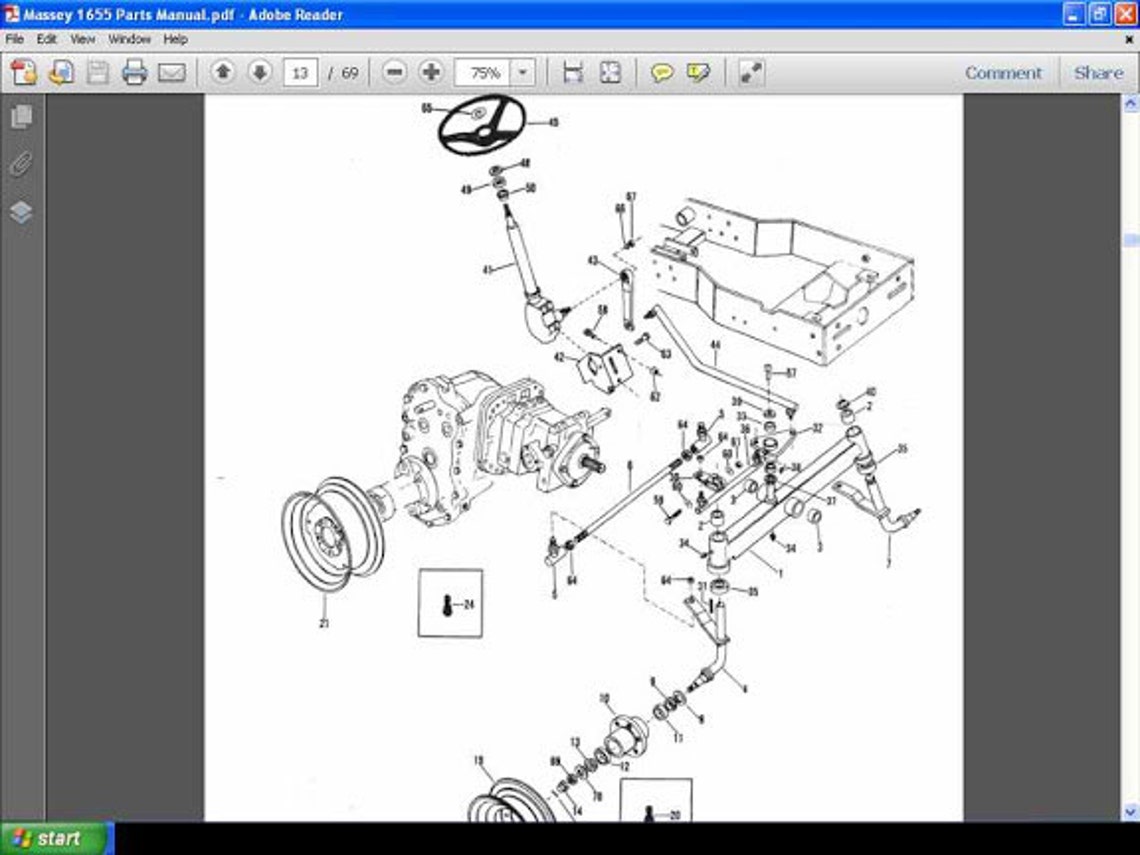MASSEY FERGUSON MF 1655 Parts Manual for MF1655 Tractor Service