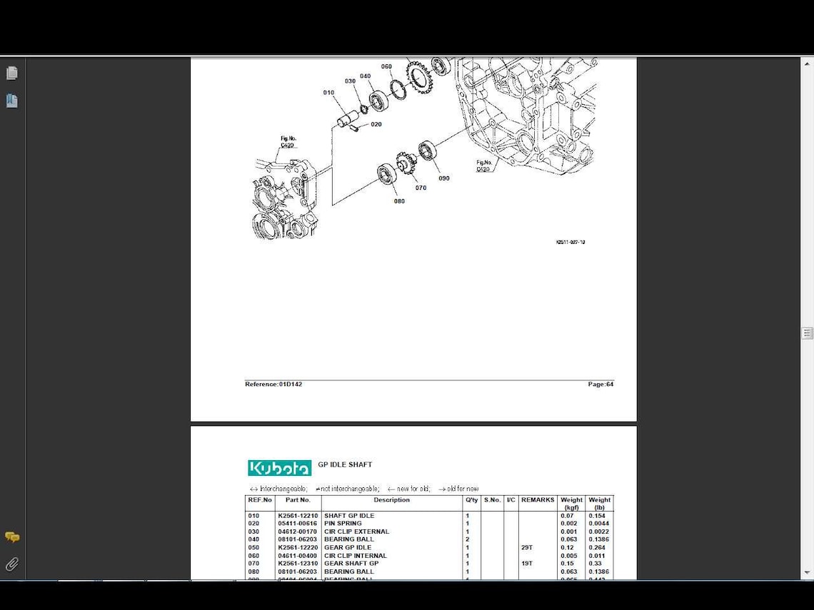 KUBOTA BX 1500 BX1500 Tractor Parts Manual Set 250pgs with | Etsy