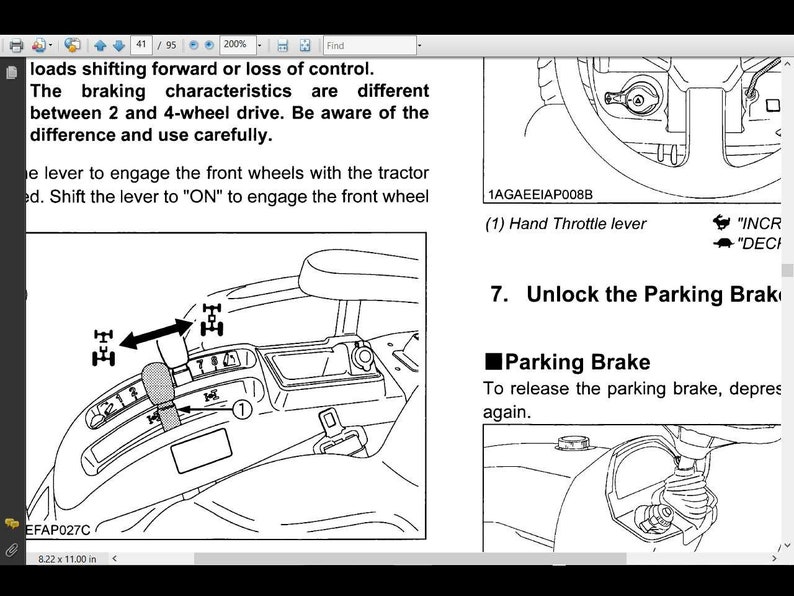 KUBOTA B2301 B2601 TRACTOR Operations Manuals 95 Pages With B 2301 B