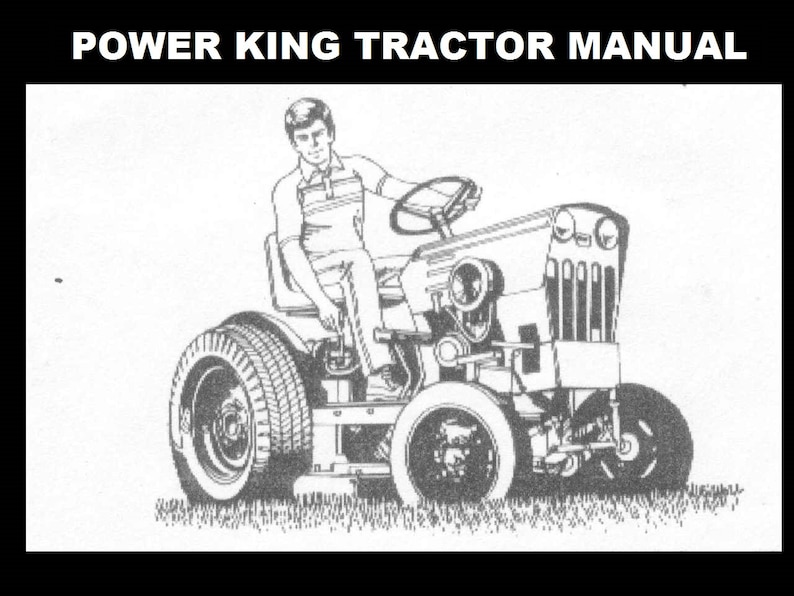 POWER KING TRACTOR Operations and Parts Manuals 100pg with | Etsy