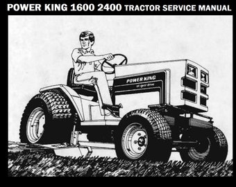 Manuales de operaciones y piezas del TRACTOR POWER KING 1600 2400 - 130 páginas con servicio y reparación de transmisión hidrostática