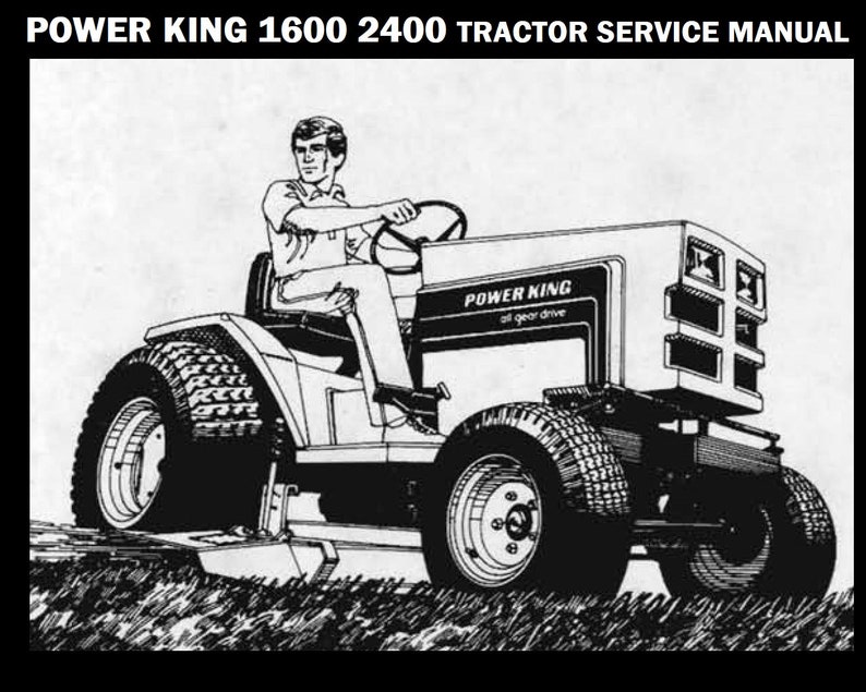 POWER KING 1600 2400 TRACTOR Operations and Parts Manuals 130 Pg With