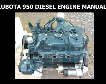 KUBOTA D950b TRACTOR ENGINE Parts Manual -70pg for D-950 950bbs with Exploded Diagrams & Part Numbers Diesel Service and Repair