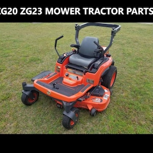 KUBOTA ZG20 ZG23 PARTS MANUAL -260pg with Exploded Part Diagrams and Numbers to aid in Zg 20 23 Mower Tractor Service & Repair