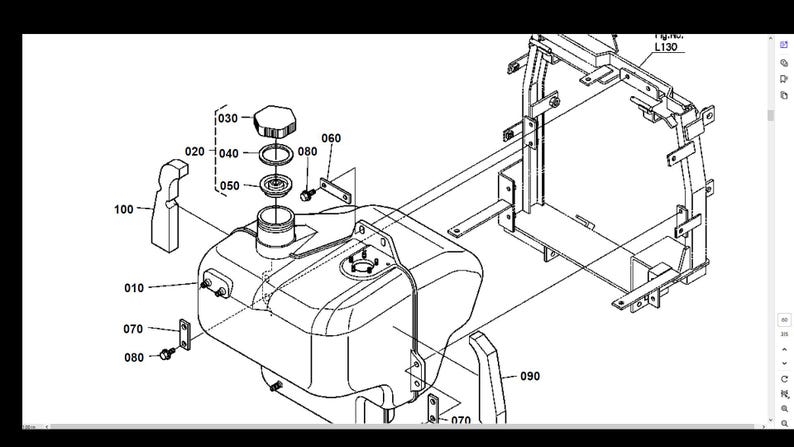 KUBOTA L4400 Parts Manual - 340pg for L3400DT DT LA703 Loader With