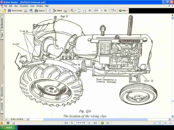 Nuffield Universal 3 /& 4 Traktor Werkstatt Handbuch