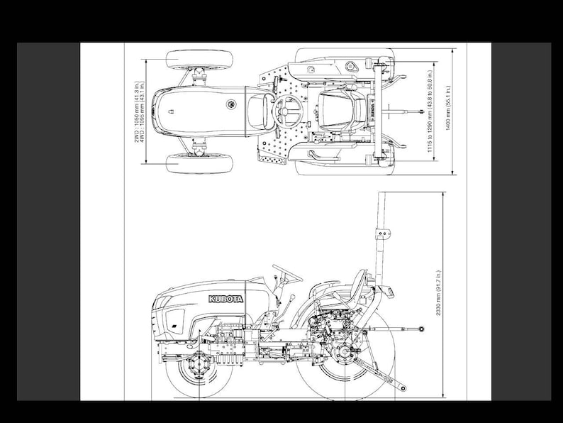 KUBOTA L2501 Tractor Service Manual 440pgs With L2501 L 2501 Set up