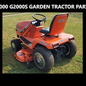 KUBOTA G2000 Parts Manual -380pgs for G-2000 S G2000S Garden Tractor with Exploded Diagrams & Part Numbers to aid in Service and Repair