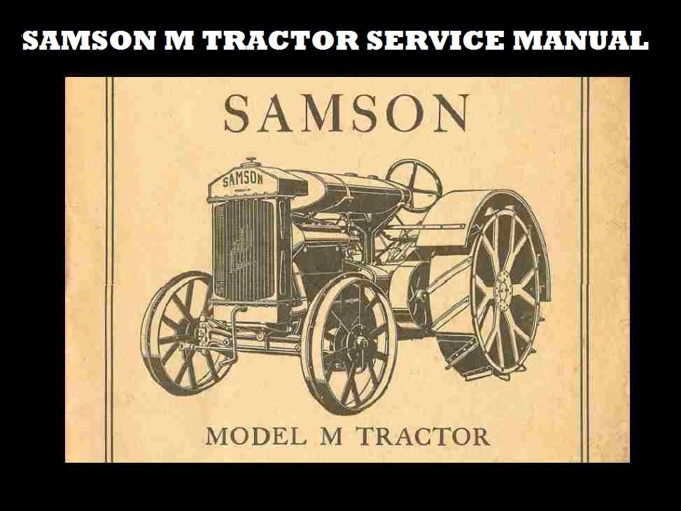 SAMSON M TRACTOR Operations Manual - for Tractor Maintenance Service Tuning and Repair