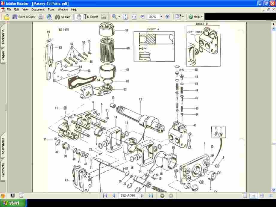 Massey Ferguson 165 Tractor Parts Manual 390pg Of Exploded Etsy Canada