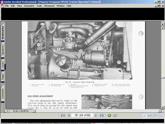 Massey Ferguson 165 Operations And Maintenance Manual For Etsy