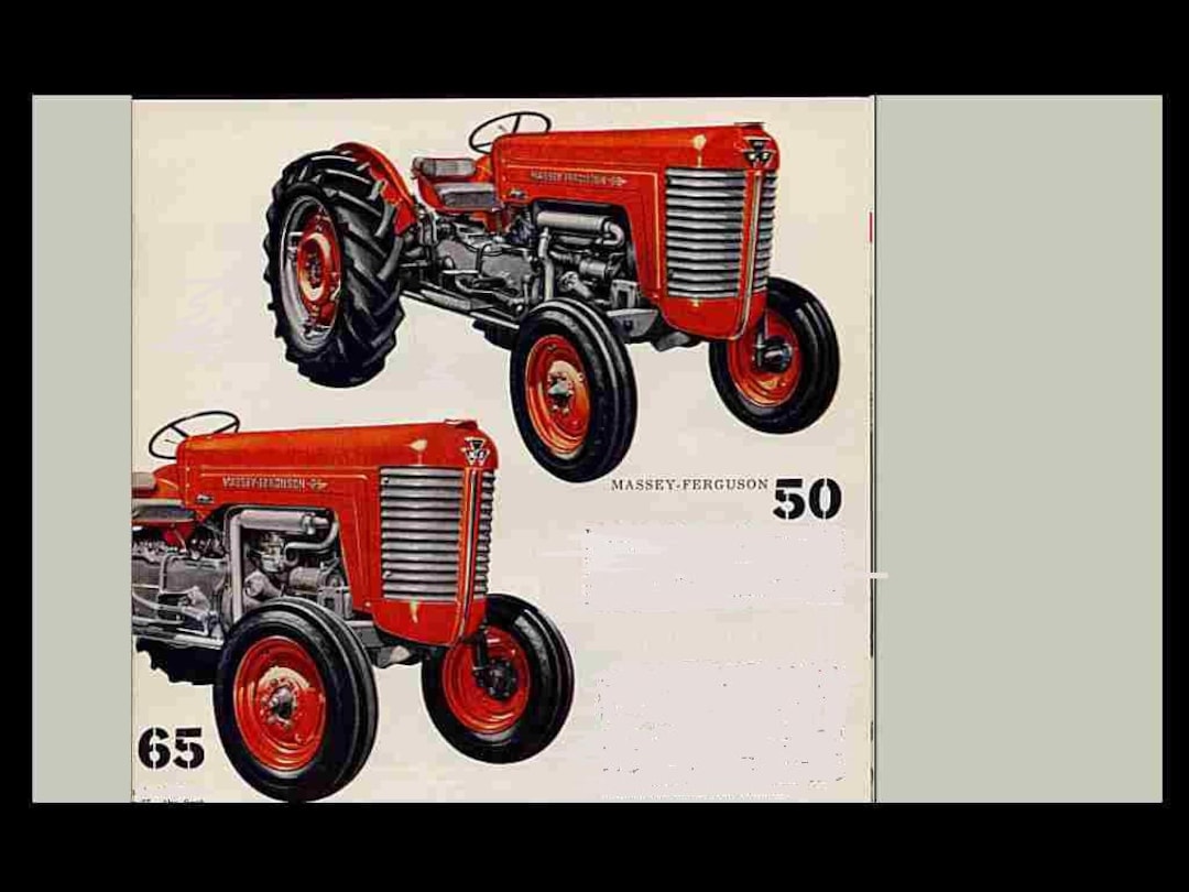 Massey Ferguson MF 50 65 Tractor Service Manuals - 350pgs With