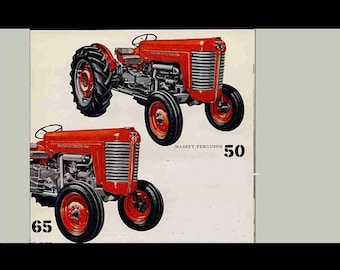 Massey Ferguson MF 50 65 Traktor-Wartungshandbücher - 350 Seiten mit MF50- und MF65-Werkstattüberholungs- und Reparaturanleitungen