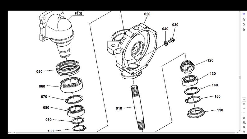 KUBOTA L4400 Parts Manual - 340pg for L3400DT DT LA703 Loader With