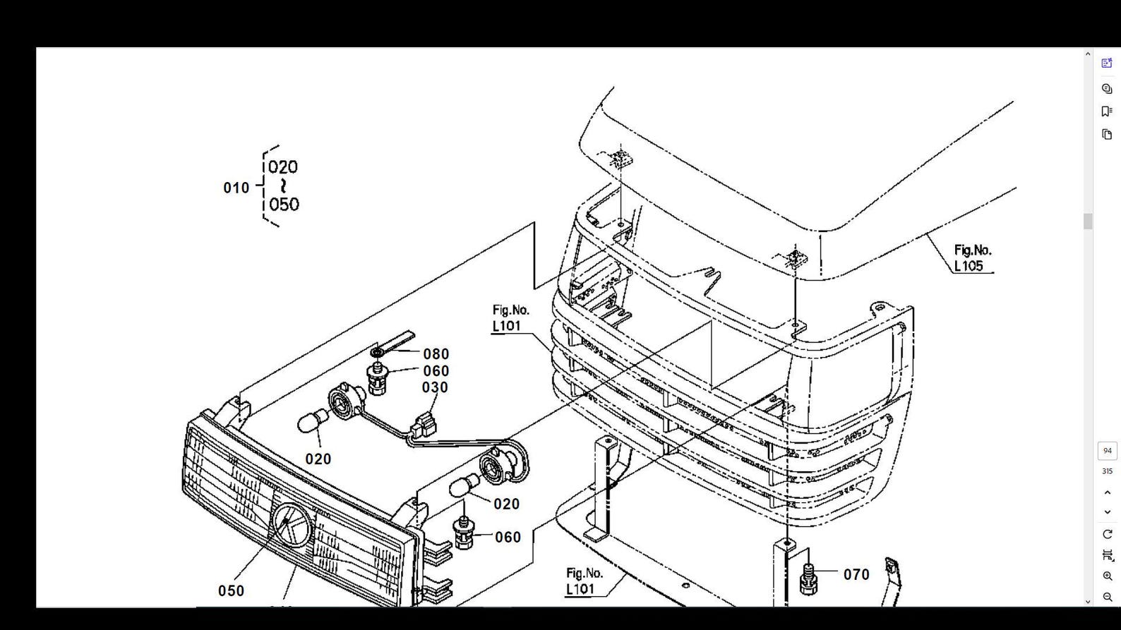 KUBOTA L4400 Parts Manual - 340pg for L3400DT DT LA703 Loader With