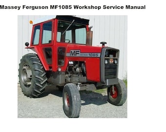 MASSEY FERGUSON MF1085 Werkstatt Service Manual - 290pgs für MF 1085 Traktor Rebuilding & Repair