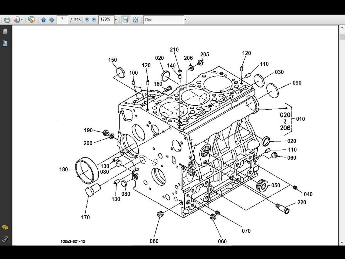 KUBOTA B7510 TRACTOR Parts Manuals 345 Pages W/ Exploded Diagrams